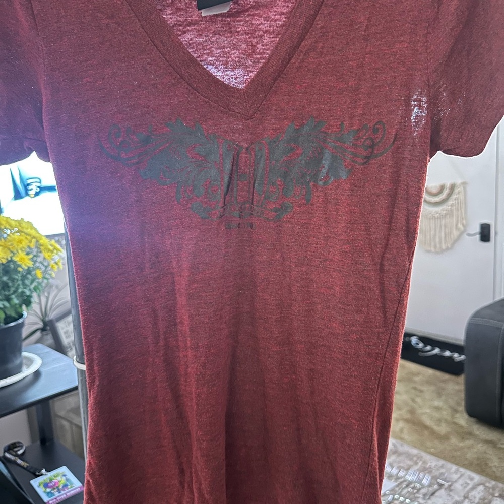 Harley-Davidson Burgundy Short Sleeve Tee